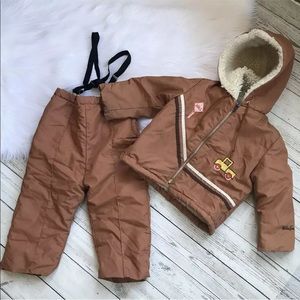 Vintage Weather Tamer Kids Snowsuit Set 2 Pc Retro